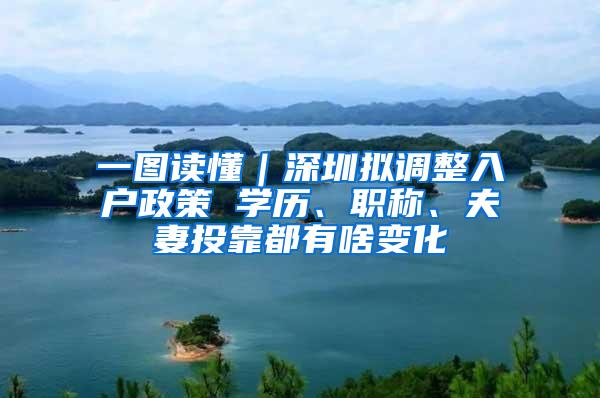 一图读懂｜深圳拟调整入户政策 学历、职称、夫妻投靠都有啥变化