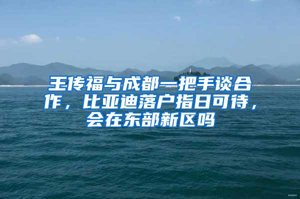 王传福与成都一把手谈合作，比亚迪落户指日可待，会在东部新区吗