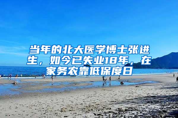 当年的北大医学博士张进生，如今已失业18年，在家务农靠低保度日