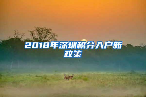 2018年深圳积分入户新政策