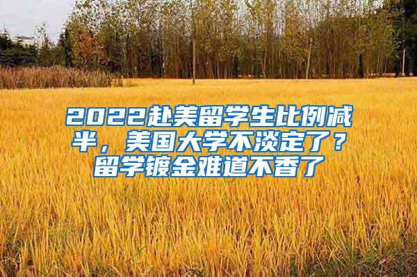 2022赴美留学生比例减半，美国大学不淡定了？留学镀金难道不香了