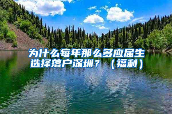 为什么每年那么多应届生选择落户深圳？（福利）