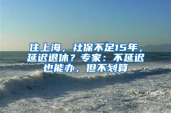 住上海，社保不足15年，延迟退休？专家：不延迟也能办，但不划算