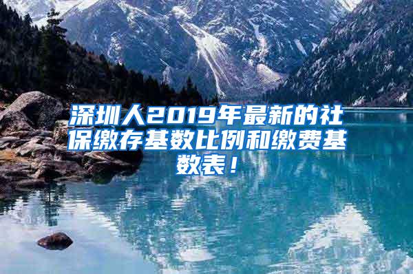 深圳人2019年最新的社保缴存基数比例和缴费基数表！