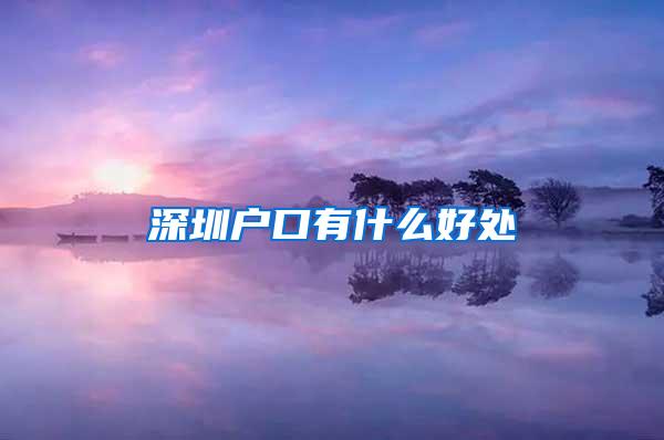 深圳户口有什么好处