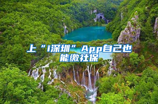 上“i深圳”App自己也能缴社保