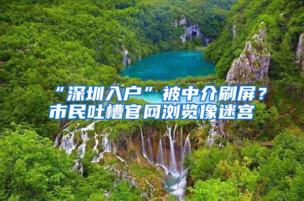 “深圳入户”被中介刷屏？市民吐槽官网浏览像迷宫