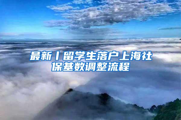 最新丨留学生落户上海社保基数调整流程