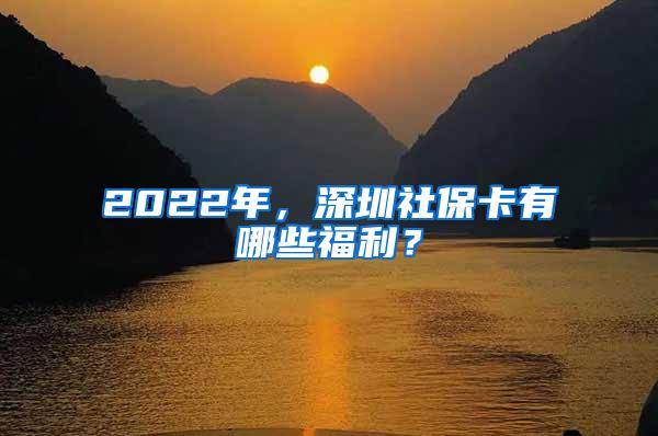 2022年，深圳社保卡有哪些福利？