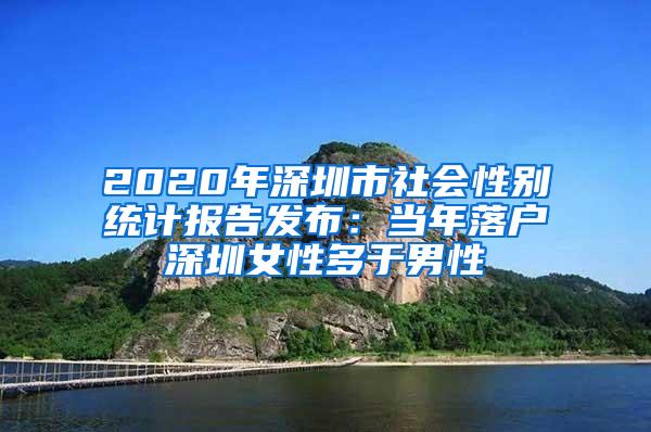 2020年深圳市社会性别统计报告发布：当年落户深圳女性多于男性