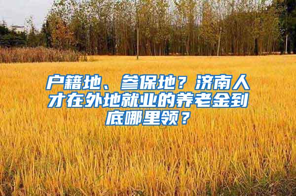 户籍地、参保地？济南人才在外地就业的养老金到底哪里领？