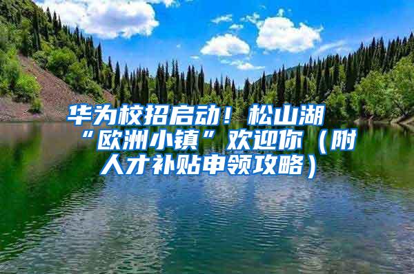 华为校招启动！松山湖“欧洲小镇”欢迎你（附人才补贴申领攻略）