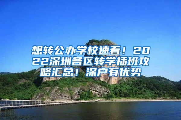 想转公办学校速看！2022深圳各区转学插班攻略汇总！深户有优势