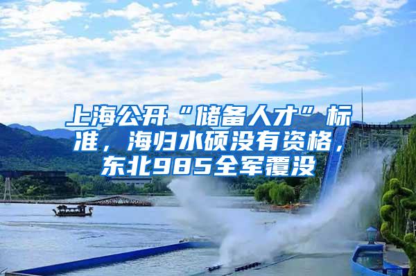 上海公开“储备人才”标准，海归水硕没有资格，东北985全军覆没