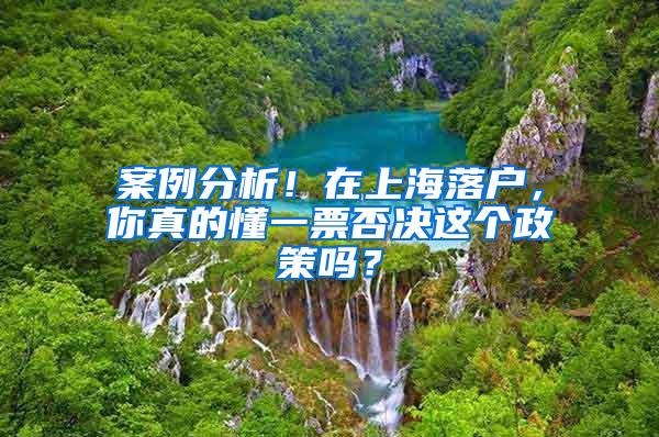 案例分析！在上海落户，你真的懂一票否决这个政策吗？