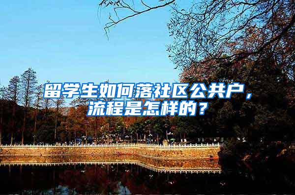 留学生如何落社区公共户，流程是怎样的？