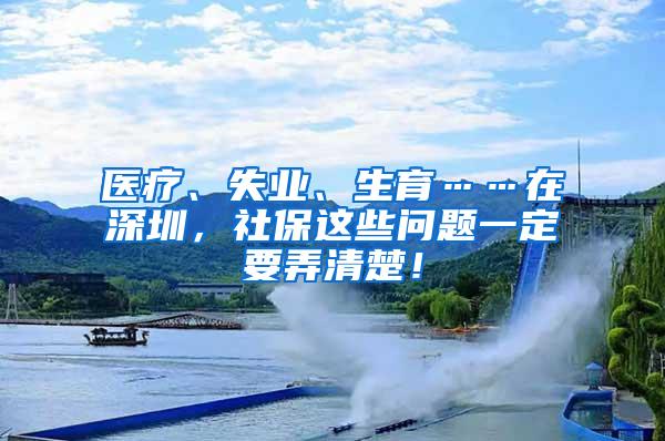 医疗、失业、生育……在深圳，社保这些问题一定要弄清楚！