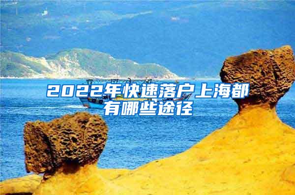 2022年快速落户上海都有哪些途径