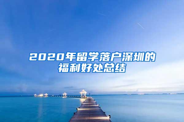 2020年留学落户深圳的福利好处总结