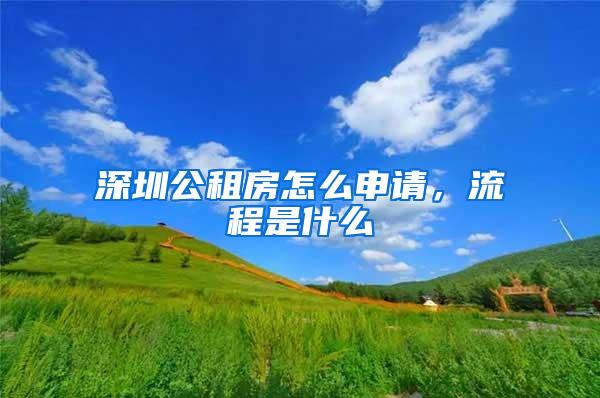 深圳公租房怎么申请，流程是什么