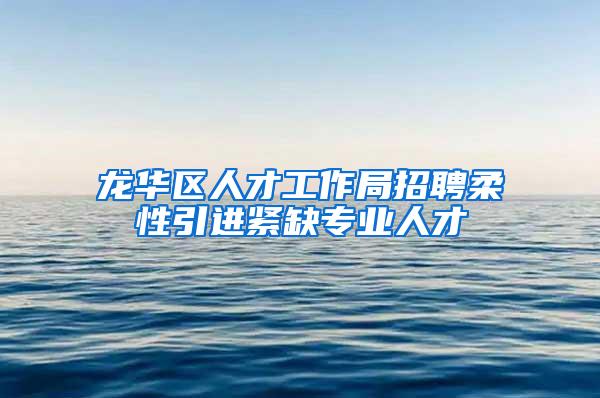 龙华区人才工作局招聘柔性引进紧缺专业人才