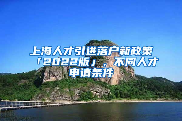 上海人才引进落户新政策「2022版」，不同人才申请条件