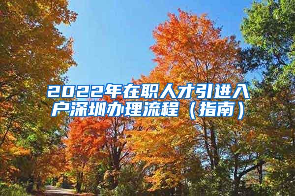 2022年在职人才引进入户深圳办理流程（指南）