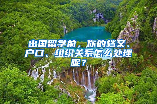 出国留学前，你的档案、户口、组织关系怎么处理呢？