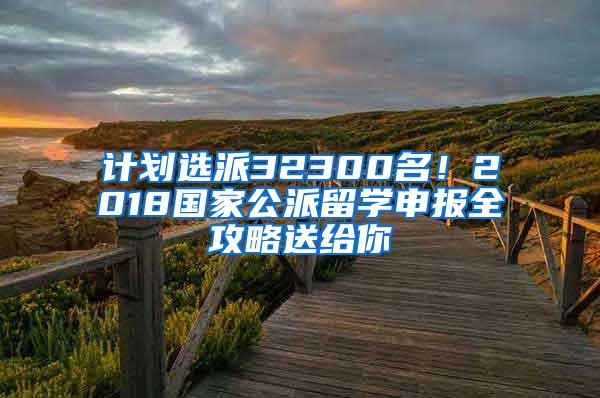 计划选派32300名！2018国家公派留学申报全攻略送给你