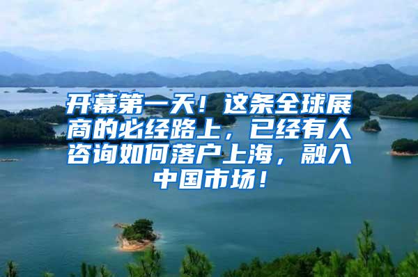 开幕第一天！这条全球展商的必经路上，已经有人咨询如何落户上海，融入中国市场！