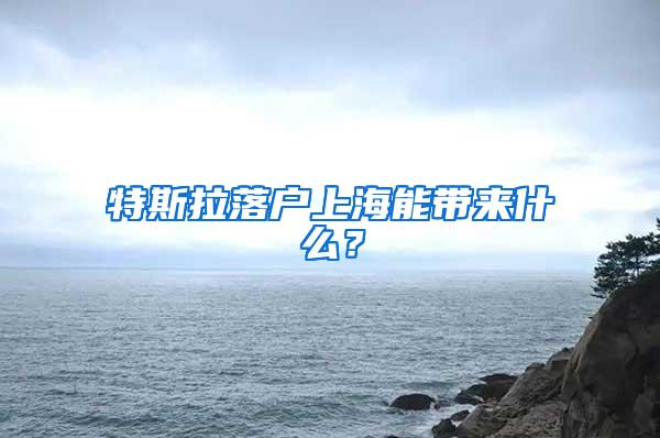 特斯拉落户上海能带来什么？