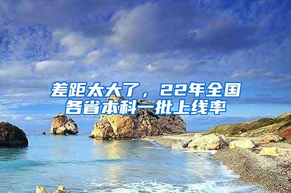 差距太大了，22年全国各省本科一批上线率