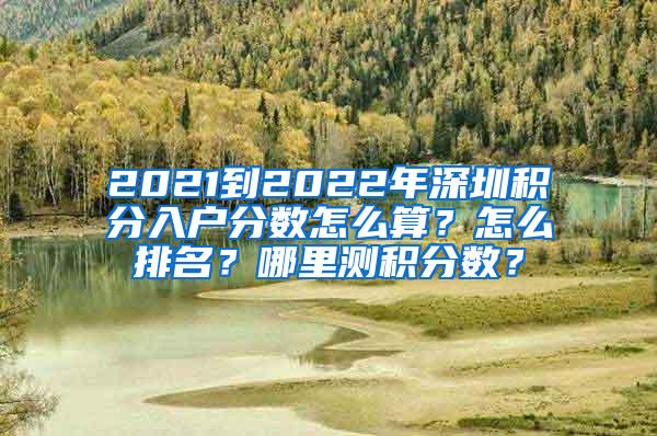 2021到2022年深圳积分入户分数怎么算？怎么排名？哪里测积分数？