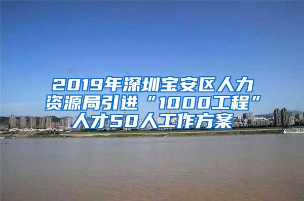 2019年深圳宝安区人力资源局引进“1000工程”人才50人工作方案