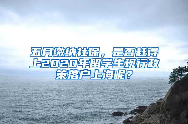 五月缴纳社保，是否赶得上2020年留学生现行政策落户上海呢？