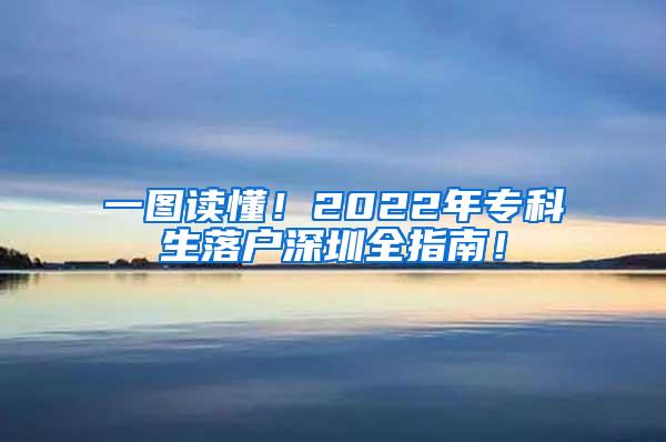 一图读懂！2022年专科生落户深圳全指南！