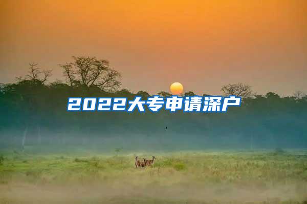 2022大专申请深户