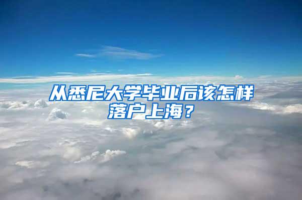 从悉尼大学毕业后该怎样落户上海？