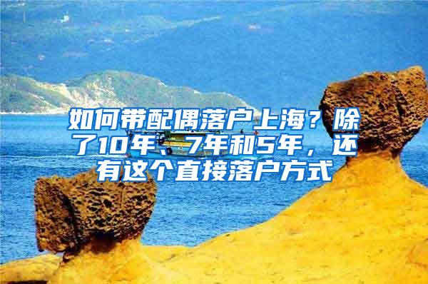 如何带配偶落户上海？除了10年、7年和5年，还有这个直接落户方式