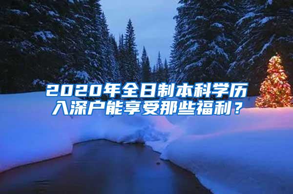 2020年全日制本科学历入深户能享受那些福利？