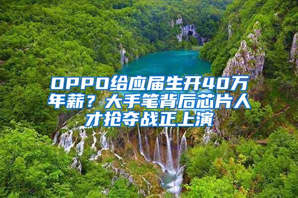 OPPO给应届生开40万年薪？大手笔背后芯片人才抢夺战正上演