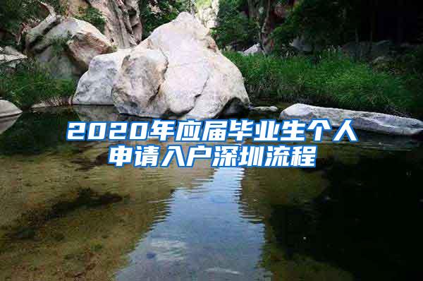 2020年应届毕业生个人申请入户深圳流程