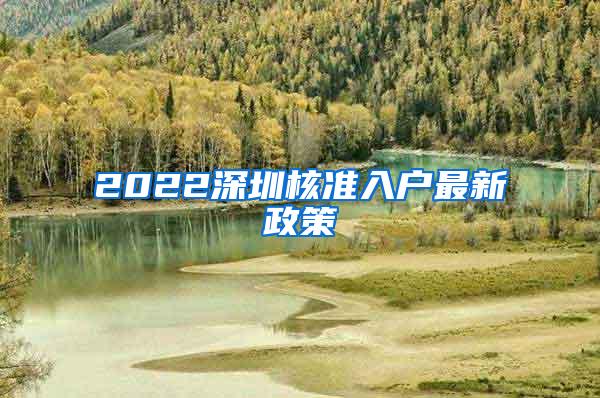 2022深圳核准入户最新政策