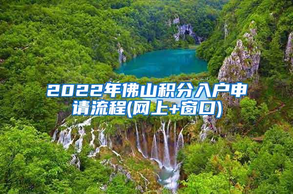 2022年佛山积分入户申请流程(网上+窗口)