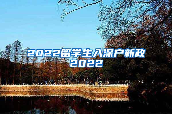 2022留学生入深户新政2022