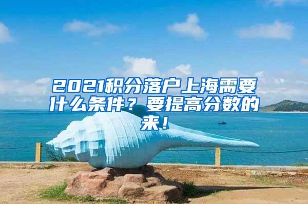 2021积分落户上海需要什么条件？要提高分数的来！