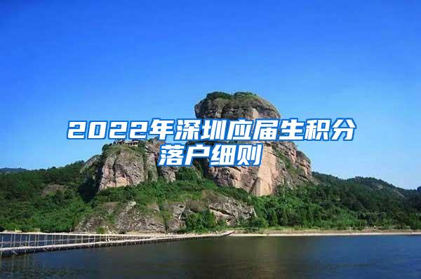 2022年深圳应届生积分落户细则