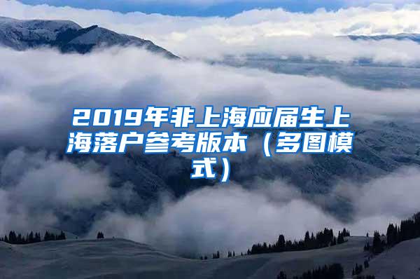 2019年非上海应届生上海落户参考版本（多图模式）