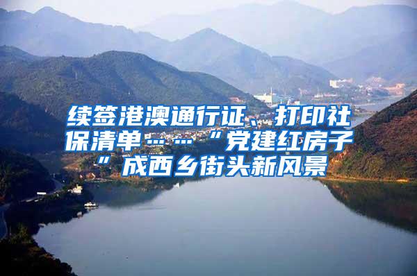 续签港澳通行证、打印社保清单……“党建红房子”成西乡街头新风景