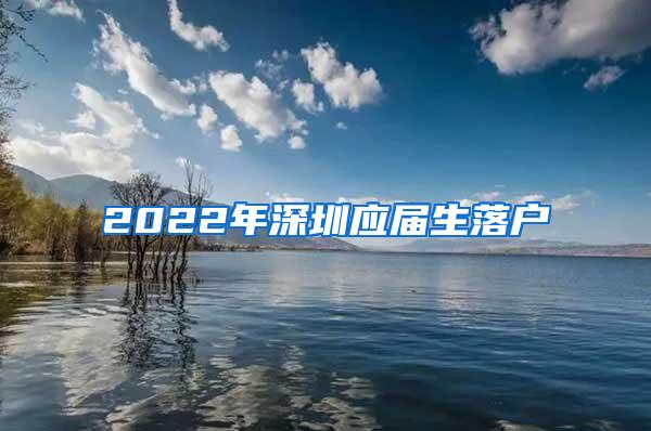 2022年深圳应届生落户